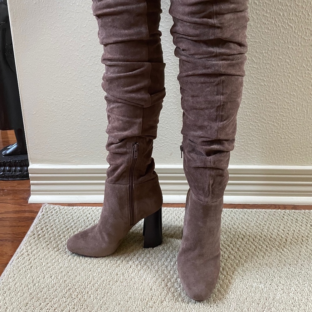 Jeffrey Campbell Brown OTK / Slouch Boots (8)